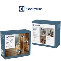 CJ Potes Vidro Com Tampa Inox Electrolux Alimentos Grão CJ Potes Vidro Com Tampa Inox Electrolux Alimentos Grão