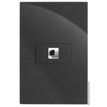 Cj Rj45 Cat5 (Internet) Hor. 4X2 - Recta Grafite Gloss Cj Rj45 Cat5 (Internet) Hor. 4X2 - Recta Grafite Gloss