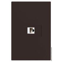 Cj Rj45 Cat6 (Internet) Hor. 4X2 - Recta Chocolate Fosco Cj Rj45 Cat6 (Internet) Hor. 4X2 - Recta Chocolate Fosco