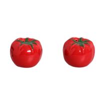 Cj.Saleiro e Pimenteiro Tomate de Cerâmica 4,5 x 6,5cm - Scalla