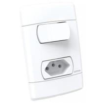 Cj Simples + Tomada 10A 4X2 - Enerbras Neo Sottile Branco