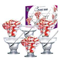 Cj sobremesa new cancun c/ 12 pcs taças e colheres