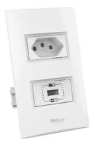 Cj Tomada 10A + USB 4x2 Branco Beleze