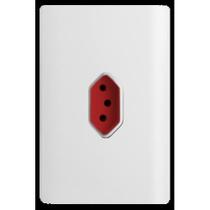 Cj Tomada 10A Vertical Vermelho Suporte 4X2 Dicompel Novara Cj Tomada 10A Vertical Vermelho Suporte 4X2 Dicompel Novara