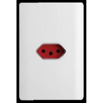 Cj Tomada 20A Horizontal Vermelho Suporte 4X2 Dicompel Cj Tomada 20A Horizontal Vermelho Suporte 4X2 Dicompel