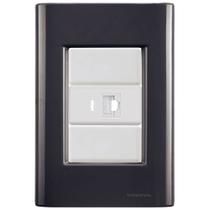 Cj Tomada RJ45 RJ 45 Ethernet Giz Grafite Tramontina completo pronto