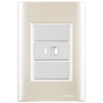 Cj Tomada RJ45 RJ 45 Ethernet Giz Pérola Tramontina completo pronto