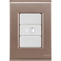 Cj Tomada RJ45 RJ 45 Ethernet Liz Ouro Velho Tramontina completo pronto