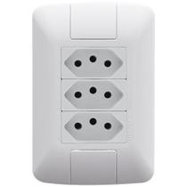 Cj tomada tripla 20a - tramontina aria - 57241/079 Cj tomada tripla 20a - tramontina aria - 57241/079