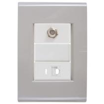 Cj Tomadas RJ45 Ethernet + TV Coaxial Liz Fendi Tramontina completo pronto