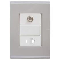 Cj Tomadas Rj45 Ethernet + Tv Coaxial Liz Fendi Tramontina Completo Pronto Tramontina