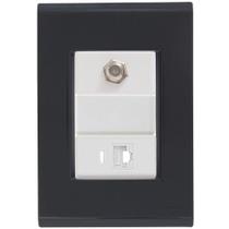 Cj Tomadas Rj45 Ethernet + Tv Coaxial Liz Grafite Tramontina Completo Pronto Tramontina Cj Tomadas Rj45 Ethernet + Tv Coaxial Liz Grafite Tramontina Completo Pronto Tramontina