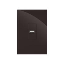 CJ USB 1.0A 4x2 RECTA CHOCOLATE GLOSS BRILHANTE