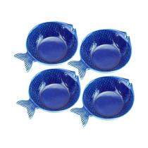Peixe Decorativo Cerâmica Azul 37cm - Centro Mesa Wolff Bon Gourmet