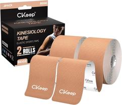 CKeep Kinesiology Tape 2 Bandagens Elásticas Esportivas Bege 5cm/5m