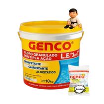 Cl Granulado 3 em 1 10kg + Brinde Tablete Gigante t-200 Genco Cl Granulado 3 em 1 10kg + Brinde Tablete Gigante t-200 Genco