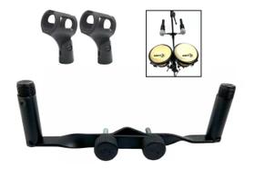 Clamp Duplo Microfonar Corda ou Percussão c/ Cachimbos - ASK