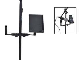 Clamp Duplo p/ Suporte Microfonar Instr. Mão e Apoio Celular