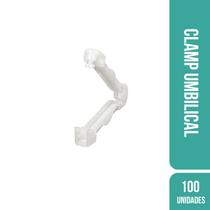 Clamp umbilical descartável estéril (kit c/100) - kolplast Clamp umbilical descartável estéril (kit c/100) - kolplast