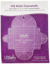 Clamshell Ruler HandIquilter Multi 1,5, 2, 3, 4 polegadas de acrílico