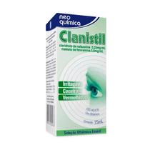 Clanistil 0,25mg/ml + 3mg/ml Frasco Gotejador 15ml Uso Oftálmico