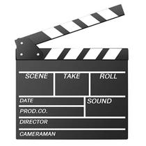 Clapper Board Hollywood Film Movie de madeira 30x27,2 cm com caneta