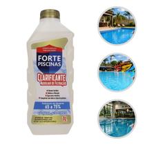 Clarificador auxiliar de filtração 1L Forte Piscinas Tratamento Eficaz Floculante Remove Água Turva Clarificador auxiliar de filtração 1L Forte Piscinas Tratamento Eficaz Floculante Remove Água Turva