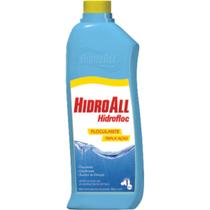 Clarificante Floculante Líquido para Piscina Hidroall Hidrofloc Tripla Ação de 1 Litro Cristalina Rosa Purpura