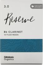 Clarinet Reeds D'Addario Organic Reserve Bb 3.0 Strenght, pacote com 10