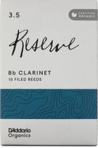 Clarinet Reeds D'Addario Organic Reserve Bb 3.5 Strenght, pacote com 10