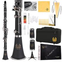 Clarinete Bb Ritmo 17 Chaves de Níquel - Ideal para Iniciantes Clarinete Bb Ritmo 17 Chaves de Níquel - Ideal para Iniciantes