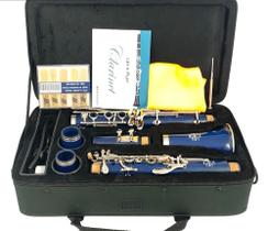 Clarinete Moresky Azul escuro Sib com acessórios