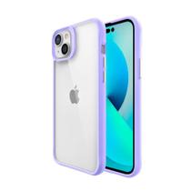 Clarity Case para iPhone 14 Plus Transparente com Roxo - Capa Antichoque Dupla - IWILL