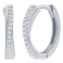 Clássico D-8324 Feminino Prata Libra X Design CZ Hoop Earr