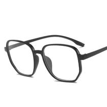 Clássico quadro oversized anti azul luz óculos de proteção anti-poeira óculos - Preto