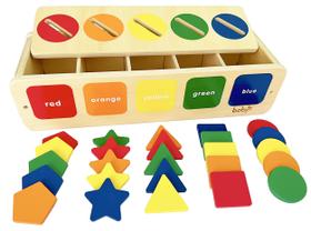 Classificação diária de cores e formas da Montessori Toys de 1 a 3 anos