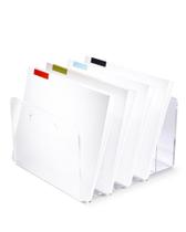 Classificador de arquivos acrílico RUSSELL+HAZEL Clear 25x29x17 cm 5 slots