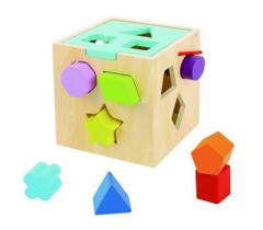 Classificador de formas - madeira, brinquedo, encaixe, montessoriano, aprendizagem, sensorial