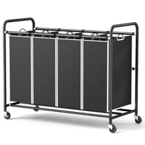 Classificador de roupas ROMOON 4 Section com rodas pretas