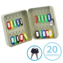 Claviculário Armário Porta Chaves Organizador 20 Chaves Em Aço Carbono Cofre Reforçado Resistente