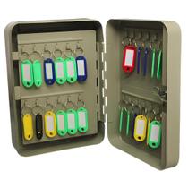 Claviculário Porta Chave Cofre Armário de Aço Com 48 Chaves e Identificadores Western