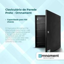 Claviculário Porta Chaves de Parede Preto 100 organizador - Ornament Claviculário Porta Chaves de Parede Preto 100 organizador - Ornament