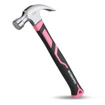 Claw Hammer WORKPRO 500 mL com alça de fibra de vidro, fita rosa