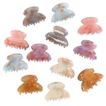 Claw Jaw Clips Molans, 12 peças pequenas para cabelos finos, lantejoulas