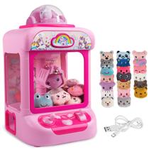 Claw Machine TingYuli Unicorn Mini Vending com 20 brinquedos de pelúcia Claw Machine TingYuli Unicorn Mini Vending com 20 brinquedos de pelúcia