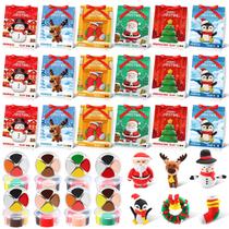Clay Kit Capoda, 18 conjuntos de Natal, modelagem DIY, boneco de neve, Papai Noel