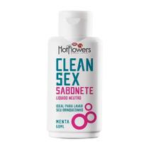 Clean Sex Sabonete Líquido Neutro Ideal para Lavar seu Brinquedinho Menta 60ml Hot Flowers Clean Sex Sabonete Líquido Neutro Ideal para Lavar seu Brinquedinho Menta 60ml Hot Flowers