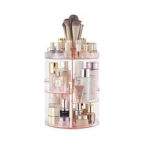 Clear 360 graus Organizador De Maquiagem Rotativo, Suporte Cosmético Giratório Para Bancada De