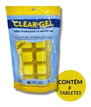 clear gel brilho profissional em sua piscina contem 8 unid. - Maresias