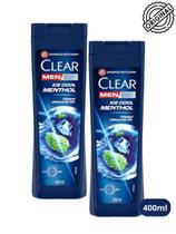 Clear Men Shampoo Anticaspa Ice Cool Menthol KIT 2X 400ml Clear Men Shampoo Anticaspa Ice Cool Menthol KIT 2X 400ml